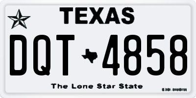 TX license plate DQT4858