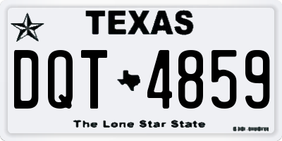 TX license plate DQT4859