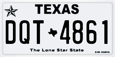 TX license plate DQT4861