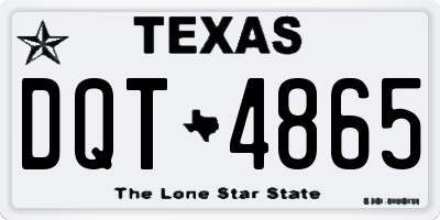 TX license plate DQT4865