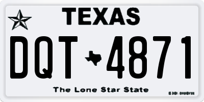 TX license plate DQT4871