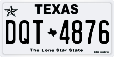 TX license plate DQT4876