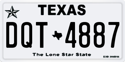 TX license plate DQT4887