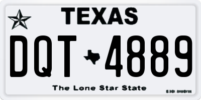 TX license plate DQT4889