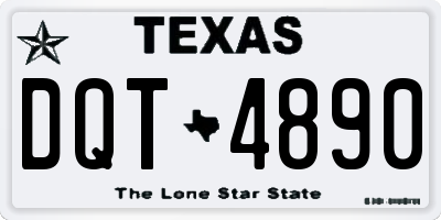 TX license plate DQT4890