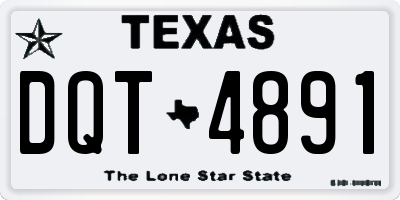 TX license plate DQT4891