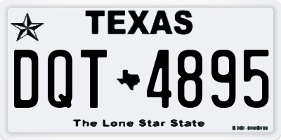 TX license plate DQT4895