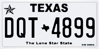 TX license plate DQT4899