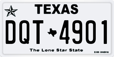 TX license plate DQT4901