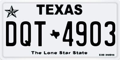 TX license plate DQT4903
