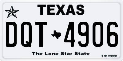 TX license plate DQT4906