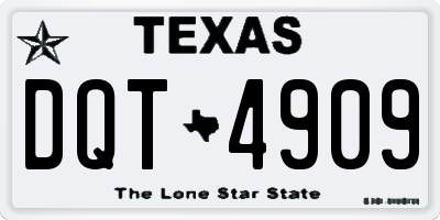 TX license plate DQT4909