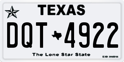 TX license plate DQT4922