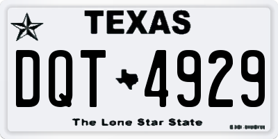 TX license plate DQT4929