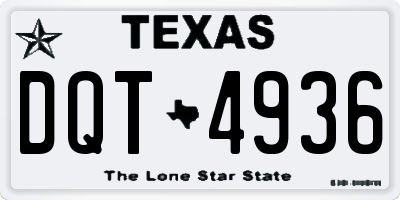 TX license plate DQT4936