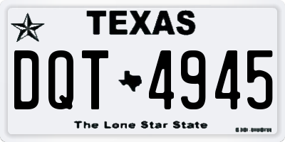 TX license plate DQT4945