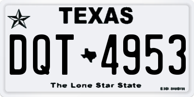 TX license plate DQT4953