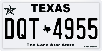 TX license plate DQT4955
