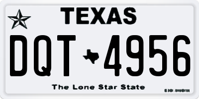 TX license plate DQT4956