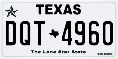 TX license plate DQT4960