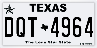 TX license plate DQT4964