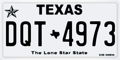 TX license plate DQT4973