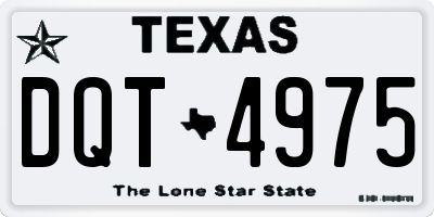 TX license plate DQT4975