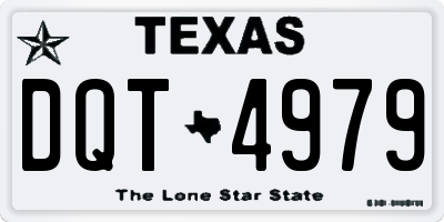 TX license plate DQT4979