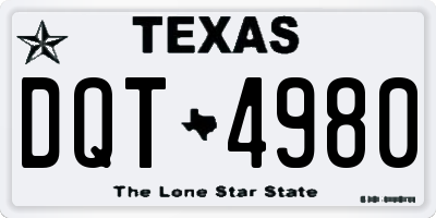 TX license plate DQT4980