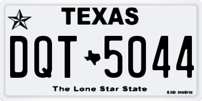 TX license plate DQT5044