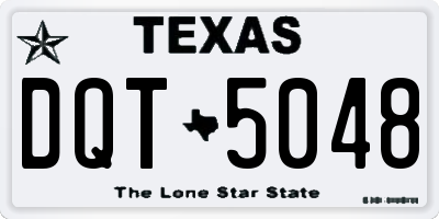 TX license plate DQT5048