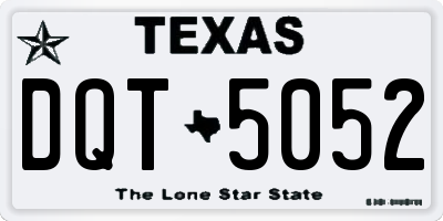 TX license plate DQT5052