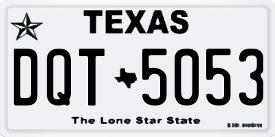 TX license plate DQT5053