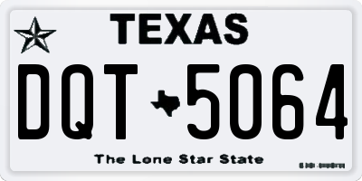 TX license plate DQT5064