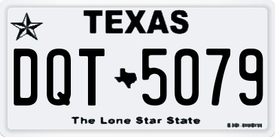 TX license plate DQT5079