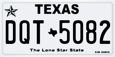 TX license plate DQT5082