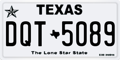 TX license plate DQT5089
