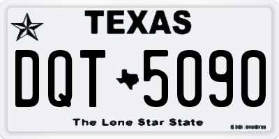 TX license plate DQT5090