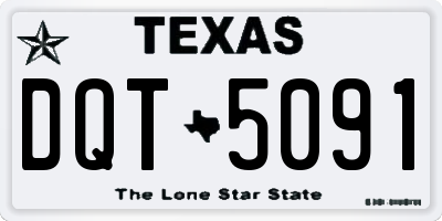 TX license plate DQT5091