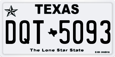 TX license plate DQT5093