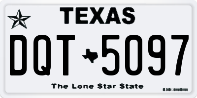 TX license plate DQT5097