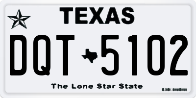 TX license plate DQT5102