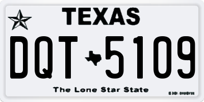TX license plate DQT5109