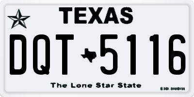 TX license plate DQT5116