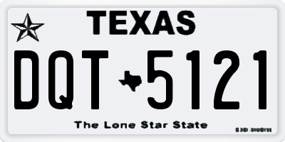 TX license plate DQT5121