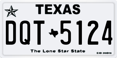 TX license plate DQT5124