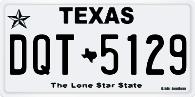 TX license plate DQT5129