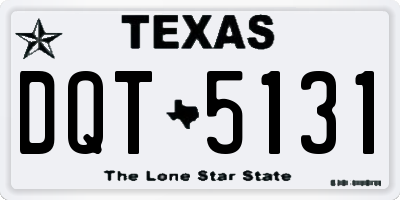 TX license plate DQT5131