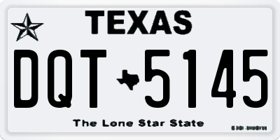 TX license plate DQT5145