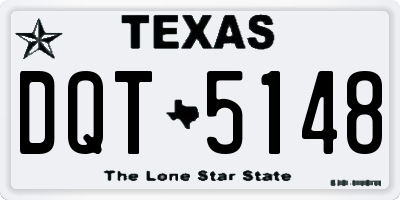 TX license plate DQT5148